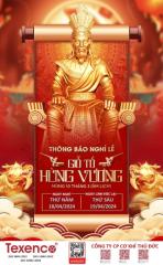  THÔNG BÁO LỊCH NGHỈ LỄ GIỖ TỔ HÙNG VƯƠNG